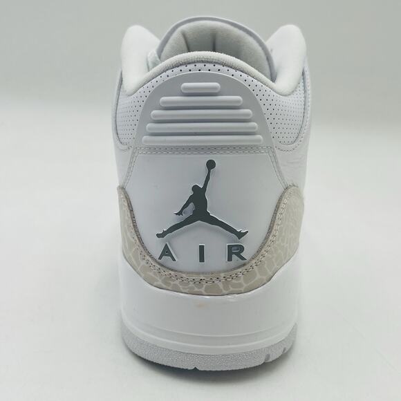 Nike Air Jordan 3 Retro White Silver Sneakers CT8532 111 Men Size 13 NEW main image 9